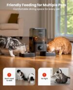 oneisall Cordless 2.4Ghz WiFi Automatic Cat Feeder for 2 Cats, Rechargeable 100-Day Battery Operated Auto Cat Feeder, 20 Cups/5L Timed Cats Food Dispenser Automatic for Large Kibble, Smart App Control - Image 7