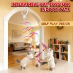 Interactive Cat Toy for Indoor Cats Automatic Hanging Door Frame Toy | Cat Toy with Feather Mouse String 360° Rotating USB Rechargeable Self Play Kitten Toy for Hunting Instinct Cat Boredom Relief - Image 8