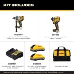 DEWALT 20V MAX XR Brushless Hammer Drill 1/2 In. and High Torque 1/4 Impact Driver Combo with 2 x 4 Ah Batteries and 4 Amp Charger (DCK2112QQ2) - Image 3