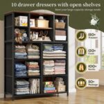 Romorgniz Dresser for Bedroom with Fabric Drawers, 48.2" H Bedroom Dresser for Entryway, Hallway, Dressing Room, Clothes Storage, Entryway - Image 5