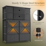Romorgniz Dresser for Bedroom with Fabric Drawers, 48.2" H Bedroom Dresser for Entryway, Hallway, Dressing Room, Clothes Storage, Entryway - Image 10