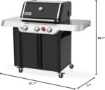 Weber Genesis E-330 Liquid Propane Gas Grill for Outdoor Cooking, 3 Burners, Black – Porcelain-Enameled Cast-Iron Grates, PureBlu Burners & Sear Zone - Image 10