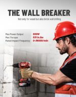 DCK 20V Brushless Hammer Drill, 531 in.lbs, 36000 BPM, 1/2" Keyless All-Metal Chuck, 4.0Ah Battery, 22+1+1 Clutch, Impact Drill Kit for Drilling Brick Wall, Metal, Wood, KDJZ05-13 - Image 4