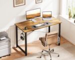 Casaottima 40 Inch Small Computer Desk for Home Office, Study Writing Table for Small Spaces, Simple Modern Desk with Headphone Hooks, Vintage - Image 7