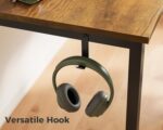 Casaottima 40 Inch Small Computer Desk for Home Office, Study Writing Table for Small Spaces, Simple Modern Desk with Headphone Hooks, Vintage - Image 8