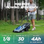 18-Inch Electric Lawn Mower, 40V Brushless Cordless Push Mower with 4.0Ah Battery & Charger, 2-in-1 Mulching/Bagging, 6-Position Height for Small to Medium Yards - Image 3