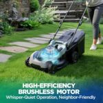 18-Inch Electric Lawn Mower, 40V Brushless Cordless Push Mower with 4.0Ah Battery & Charger, 2-in-1 Mulching/Bagging, 6-Position Height for Small to Medium Yards - Image 4