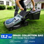 18-Inch Electric Lawn Mower, 40V Brushless Cordless Push Mower with 4.0Ah Battery & Charger, 2-in-1 Mulching/Bagging, 6-Position Height for Small to Medium Yards - Image 8