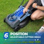 18-Inch Electric Lawn Mower, 40V Brushless Cordless Push Mower with 4.0Ah Battery & Charger, 2-in-1 Mulching/Bagging, 6-Position Height for Small to Medium Yards - Image 9