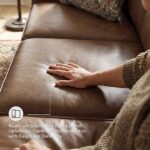 Signature Design by Ashley Chatterton Queen Sofa Sleeper with Pull Out Memory Foam Mattress, Rustic Faux Leather Upholstery, Ideal for Guest Rooms, Earth Brown - Image 6