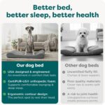 Furhaven Orthopedic Dog Bed for Large Dogs w/ Removable Washable Cover, For Dogs Up to 150 lbs - Ultra Plush Faux Fur & Suede Luxe Lounger Contour Mattress - Gray, Jumbo Plus/XXL - Image 7