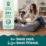 Furhaven Orthopedic Dog Bed for Large Dogs w/ Removable Washable Cover, For Dogs Up to 150 lbs - Ultra Plush Faux Fur & Suede Luxe Lounger Contour Mattress - Gray, Jumbo Plus/XXL - Image 9