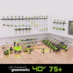 Greenworks 40V 21" Self-Propelled Lawn Mower,Axial Leaf Blower(500 CFM / 120 MPH),13" String Trimmer with 2 Batteries(5Ah+2Ah) & Chargers - Image 9