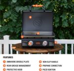 Blackstone OTG 22 Inch Tabletop Griddle Plate with Built-In Hood, Black - Portable Outdoor Grill Appliances for Camping, Tailgate Grilling, and On-the-Go Kitchen Cooking - Image 7