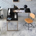 SHW 55 x 60 Inches Commercial-Grade L-Shape Corner Office Computer Desk, Espresso - Image 3