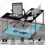 SHW 55 x 60 Inches Commercial-Grade L-Shape Corner Office Computer Desk, Espresso - Image 4