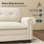 HERA'S HOUSE 116.1" Classic Mid-Century Modern Couch, Oversized L Shaped Pet Friendly Couch for Living Room, Comfy Cloud Sofa with Ottoman, 4-Seater Deep Seat, Chenille Beige - Image 7