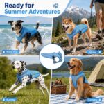 Dog Cooling Vest, Evaporative Cooling Dog Jacket with UV Protection, Lightweight Breathable Mesh Dog Cooling Shirt, Summer Heat Relief Gear with Adjustable Buckles for Hot Weather Walking & Hiking - Image 5