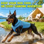 Dog Cooling Vest, Evaporative Cooling Dog Jacket with UV Protection, Lightweight Breathable Mesh Dog Cooling Shirt, Summer Heat Relief Gear with Adjustable Buckles for Hot Weather Walking & Hiking - Image 6