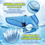 Dog Cooling Vest, Evaporative Cooling Dog Jacket with UV Protection, Lightweight Breathable Mesh Dog Cooling Shirt, Summer Heat Relief Gear with Adjustable Buckles for Hot Weather Walking & Hiking - Image 7