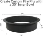 Sunnydaze Outdoor Fire Pit Ring - Heavy-Duty Round Steel Fire Ring Insert - DIY Above or In-Ground - 36-Inch Outer/30-Inch Inner Diameter - Image 6