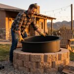 Sunnydaze Outdoor Fire Pit Ring - Heavy-Duty Round Steel Fire Ring Insert - DIY Above or In-Ground - 36-Inch Outer/30-Inch Inner Diameter - Image 9