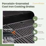 Captiva Designs 4-Burner Propane Gas BBQ Grill with Side Burner & Porcelain-Enameled Cast Iron Grates, 42,000 BTU Output Barbeque Grill for Outdoor Cooking Kitchen and Patio Backyard Barbecue, Blue - Image 3