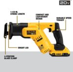 DEWALT 20V MAX 5-Tool Power Tools Combo Kit, Includes 1/2 Cordless Drill,1/4 Impact Driver, Reciprocating Saw, Circular Saw, Oscillating Tool, 5Ah Battery and Charger (DCK540D1) - Image 8