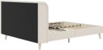 Novogratz Holly Upholstered Wingback Bed Frame, Queen, Ivory Velvet - Image 13