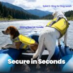 VIVAGLORY High Buoyancy Dog Life Vest, Swimming Vest with Handle, Dog Life Jacket for Swimming & Boating, Buoyancy for Puppy Doggy, L, Yellow - Image 4
