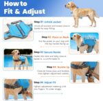 VIVAGLORY High Buoyancy Dog Life Vest, Swimming Vest with Handle, Dog Life Jacket for Swimming & Boating, Buoyancy for Puppy Doggy, L, Yellow - Image 6