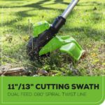 Greenworks 60V 17" Brushless (Push) Mower + 60V 13" String Trimmer, 4.0Ah Battery and 3A Charger - Image 10