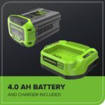 Greenworks 60V 17" Brushless (Push) Mower + 60V 13" String Trimmer, 4.0Ah Battery and 3A Charger - Image 12