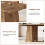 UPOSOJA 63 in Executive Desk with Power Outlets, Modern Home Office Desk with Storage Cabinet, Wood Computer Desk Business Workstation Desk Conference Table (Oak) - Image 9