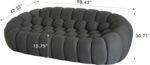 WJShome Clound Sofa Couch,98'' Modern Sofas for Living Room, 3 Seater Lazy Floor Sofa, Large Bean Bag Chair,Deep Seat Floor Sofas Chair Lounge for Office, Apartment(Dark Gray) - Image 4