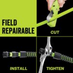 Flexzilla Pro Water Hose with Reusable Fittings, 5/8 in. x 50 ft., Heavy Duty, Lightweight, ZillaGreen - HFZWP550-E - Image 5
