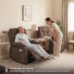 MCombo Power Lift Recliner Chair with Extended Footrest for Elderly People, Fabric 7287 (Brown, Medium) - Image 5