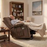 MCombo Power Lift Recliner Chair with Extended Footrest for Elderly People, Fabric 7287 (Brown, Medium) - Image 6
