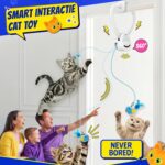 CATPICK Interactive Cat Toys for Indoor Cats - Automatic Flying Bird & Mouse Doorway Hanging Toy, USB Rechargeable Electric Kitten Toy for Hunting Instinct, Enrichment & Exercise, 2 Birds & 1 Mouse - Image 3