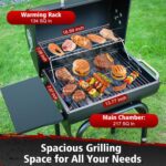 Barrel Barbecue Charcoal Grill: Premium Spacious Outdoor BBQ Grill with Side Table - Ideal for Patio Cooking Backyard Grilling Camping Picnics Tailgating Parties - Image 6