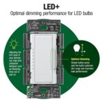 Lutron Maestro LED+ Dimmer Switch for Dimmable LED, Halogen and Incandescent Bulbs, 150W/Single-Pole or Multi-Location, MACL-153M-WH, White - Image 3