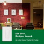 Lutron Maestro LED+ Dimmer Switch for Dimmable LED, Halogen and Incandescent Bulbs, 150W/Single-Pole or Multi-Location, MACL-153M-WH, White - Image 9