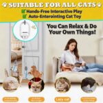 Interactive Cat Toy, Rechargeable Electric Cat Teaser, Hanging Door cat Toy, 2 Motion Modes (360° Spin & Irregular Jumping), Smart Auto Cat Toy for Exercise & Fun, Grey - Image 5