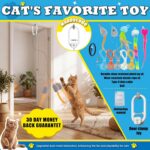 Interactive Cat Toy, Rechargeable Electric Cat Teaser, Hanging Door cat Toy, 2 Motion Modes (360° Spin & Irregular Jumping), Smart Auto Cat Toy for Exercise & Fun, Grey - Image 7