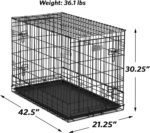 MidWest Homes for Pets Solutions Series Large Side-by-Side SUV Dog Crate, Double Door Folding Metal Cage Designed to Fit in SUVs & Vans, for Dogs up to 90 Lbs - Image 3