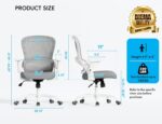 TRALT Ergonomic Office Chair - Comfy Desk Chair with Back Support, Home Office Desk Chairs, Computer Chair, 330lbs Wide Seat Big and Tall Office Chair for Executives (Grey) - Image 3