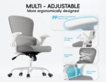 TRALT Ergonomic Office Chair - Comfy Desk Chair with Back Support, Home Office Desk Chairs, Computer Chair, 330lbs Wide Seat Big and Tall Office Chair for Executives (Grey) - Image 5