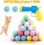 MeoHui 31Pcs Cat Ball Toy Launcher Gun,Cat Balls Fetch Toy,30Pcs Plush Fuzzy Balls Launcher Cat Toy for Cats with 1 Gun,Funny Interactive Cat Toys for Bored Indoor Adult Cats,Cute Kitten Kitty Toys - Image 4