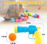 MeoHui 31Pcs Cat Ball Toy Launcher Gun,Cat Balls Fetch Toy,30Pcs Plush Fuzzy Balls Launcher Cat Toy for Cats with 1 Gun,Funny Interactive Cat Toys for Bored Indoor Adult Cats,Cute Kitten Kitty Toys - Image 5