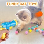 MeoHui 31Pcs Cat Ball Toy Launcher Gun,Cat Balls Fetch Toy,30Pcs Plush Fuzzy Balls Launcher Cat Toy for Cats with 1 Gun,Funny Interactive Cat Toys for Bored Indoor Adult Cats,Cute Kitten Kitty Toys - Image 8